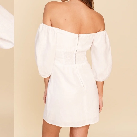 Reformation Kathryn Linen Dress white 10 - Picture 5 of 12